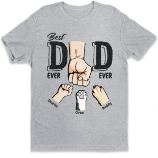 Best Dad Ever Paws shirt